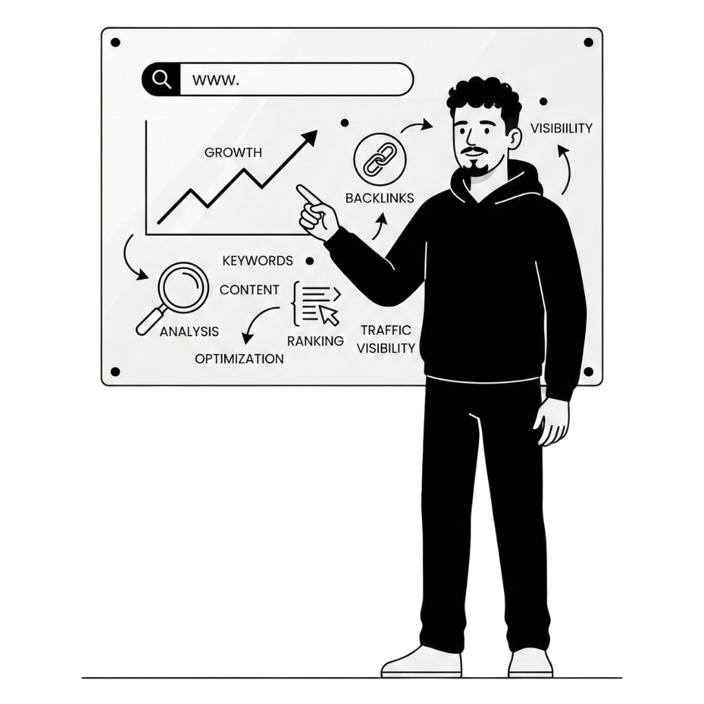 Especialista SEO en Barcelona enseñando métricas