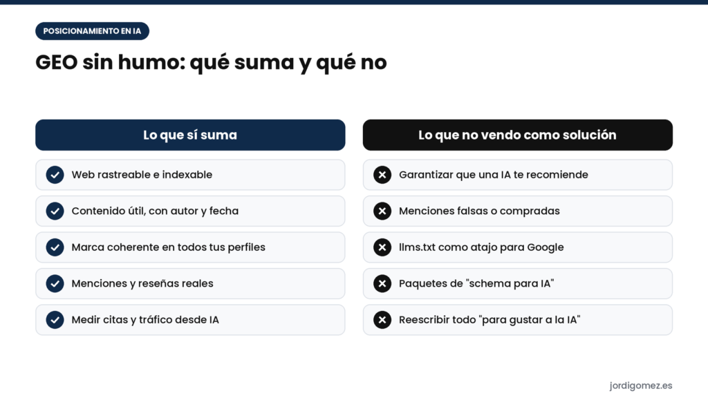 Que suma y que no